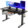Seang Standing Desk with Drawer, 3 Memory Height Settings with Cable Grommets & by Unknown
