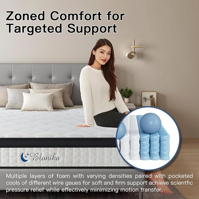 Queen Mattress, 12 Inch Queen Size Mattress in a Box, Medium Firm, Memory Foam - Image 6