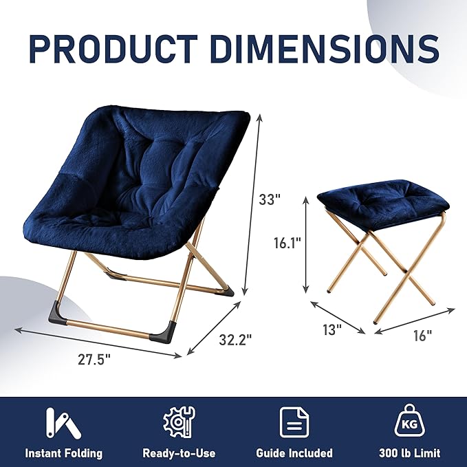 Comfy Oversized Saucer Chair - Image 3