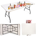 Goaste 6 Foot Folding Table, Portable Plastic Dining Table, Fold-in-Half Heavy by Goaste
