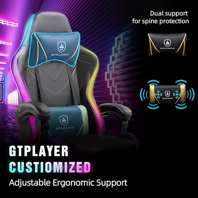 GTPLAYER Gaming Chair, RGB Gaming Chairs - Image 4