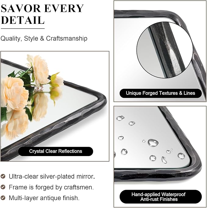 ANDY STAR Hand-Forged Black Bathroom Mirrors - Image 5