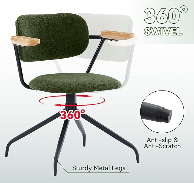 Modern Swivel Dining Chairs Set of 2 - Image 2