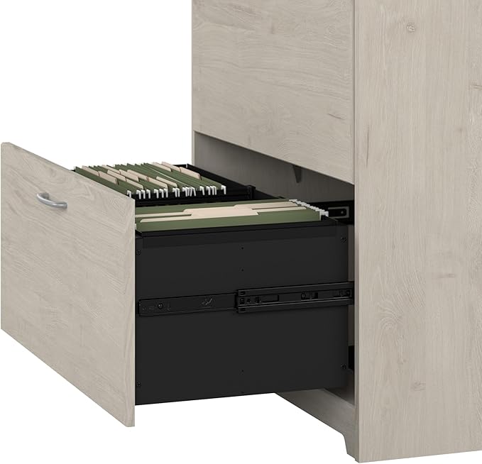 Bush Furniture Cabot 2 Drawer Lateral File Cabinet in Linen White Oak, Home - Image 5