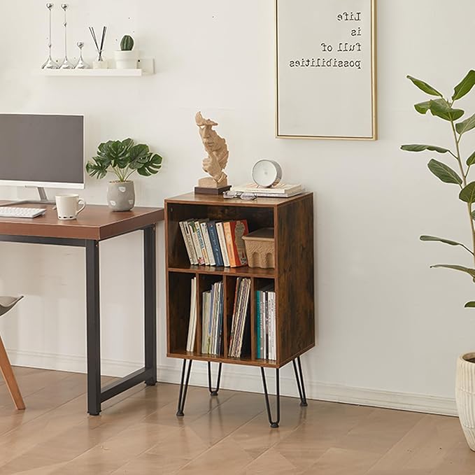Record Player Stand with Vinyl Storage, Vinyl Record Storage Cabinet Holds Up - Image 5