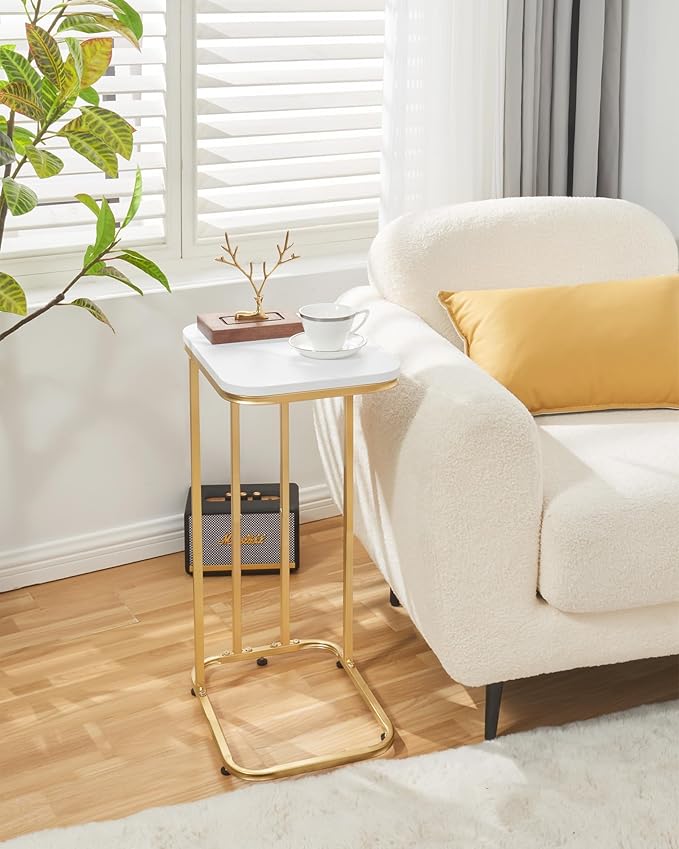 C Shaped End Table, 27 inches High Side Table - Image 4