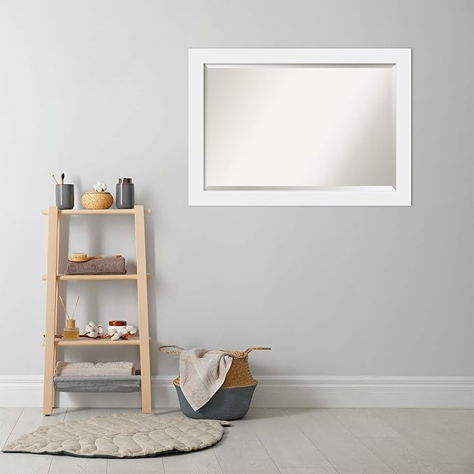 Amanti Art White Bathroom Mirror - Image 6