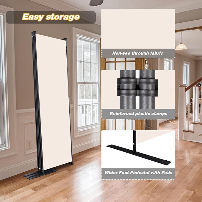 Room Divider, 4 Panel Folding Privacy Screens - Image 4