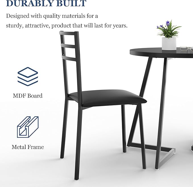 VECELO Small Round Kitchen Table - Image 4