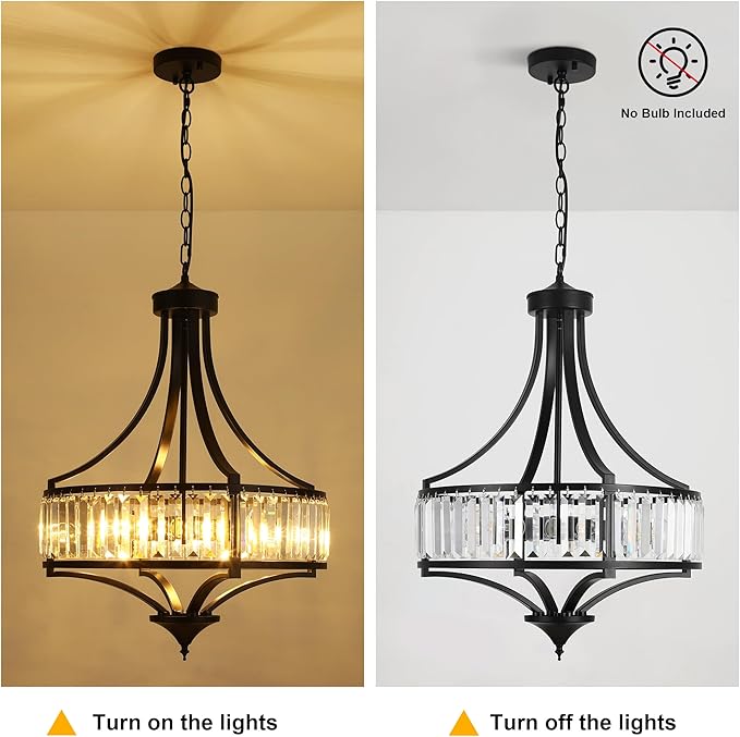 20" Modern Farmhouse Crystal Chandeliers - Image 5