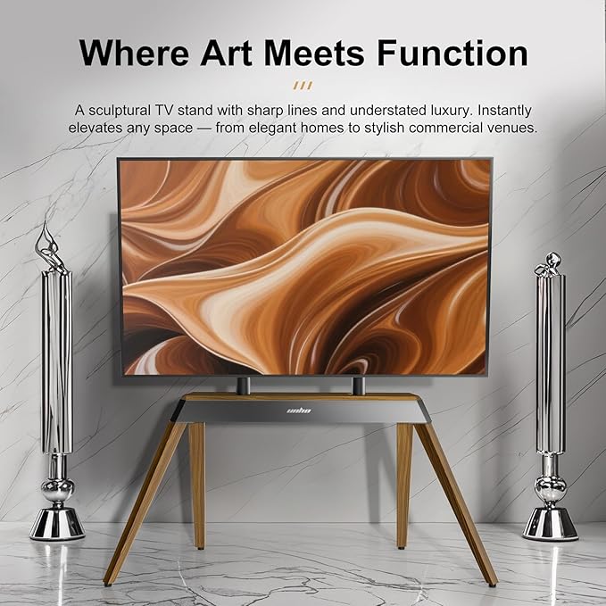 unho Art TV Floor Stand for 40 55 65 75 85 86 Inch TVs, Heavy Duty TV Stand - Image 7