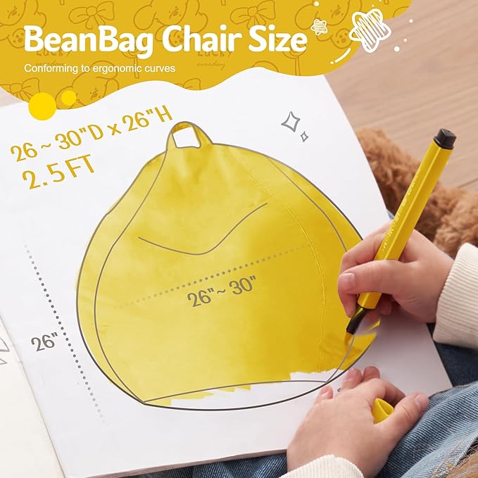 Homguava 2FT Bean Bag Chair: 2' Bean Bags - Image 2