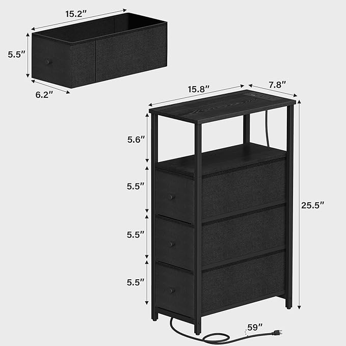 TUTOTAK Narrow LED Night Stand - Image 3