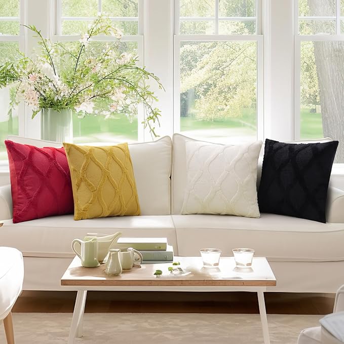decorUhome Throw Pillow Covers 12x20 Inch Set of 2, Soft Plush Faux Fur Wool - Image 8