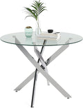 Round Tempered Glass Dining Table by NIERN