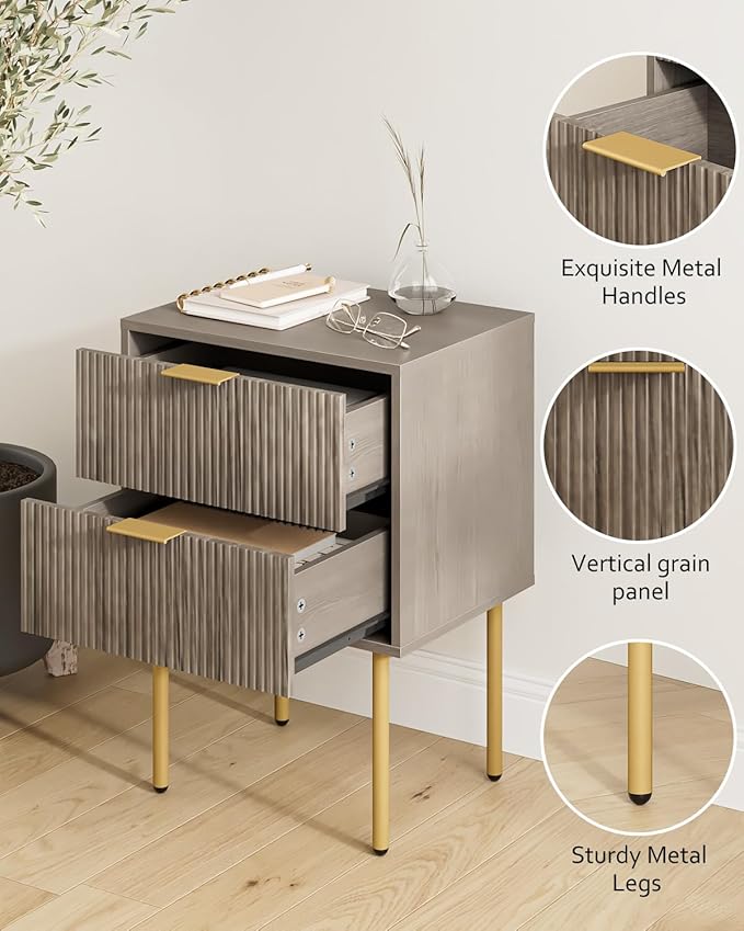 Masupu Night Stand, Mid-Century Modern Bedside Table - Image 4
