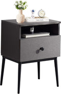 VECELO Modern Wood Night Stand, Square End Table Side Table by VECELO
