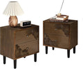 COSIEST Nightstand Set of 2, Mid Century Modern End Table by COSIEST