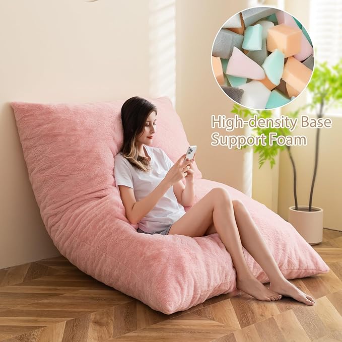 BYBYME 3 in 1 Bean Bag Chair, Convertible Chair Folds from Bean Bag to Lounger - Image 5