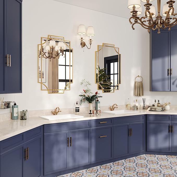 Kelly Miller Gold Bathroom Mirror - Image 5