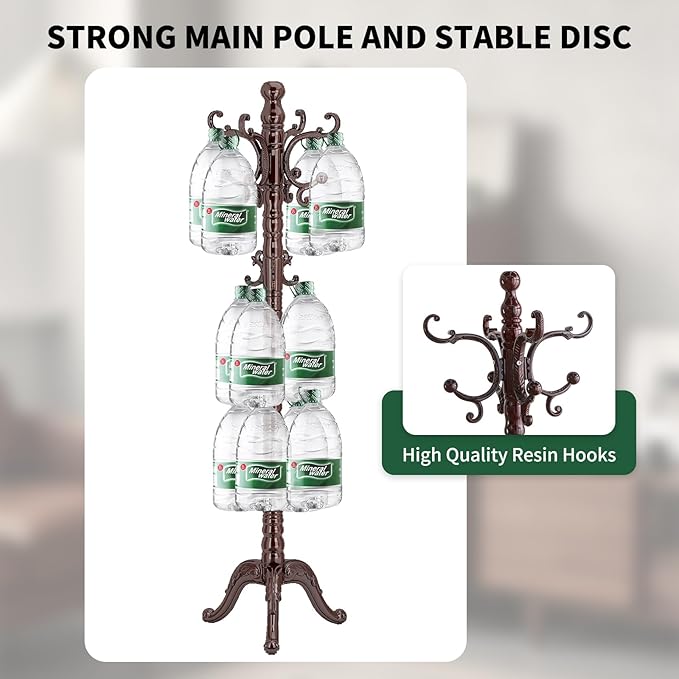 Wooden Coat Rack Stand, Vintage Wood Coat Rack Freestanding - Image 5
