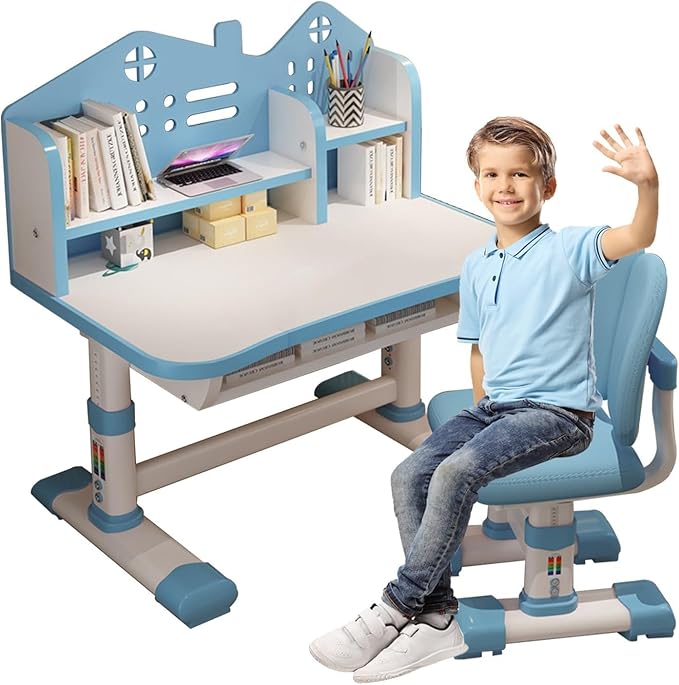 Kids' Table Chair Sets, Kids' Desks Chair, Children Study Desk Writing Table by WGLAWL