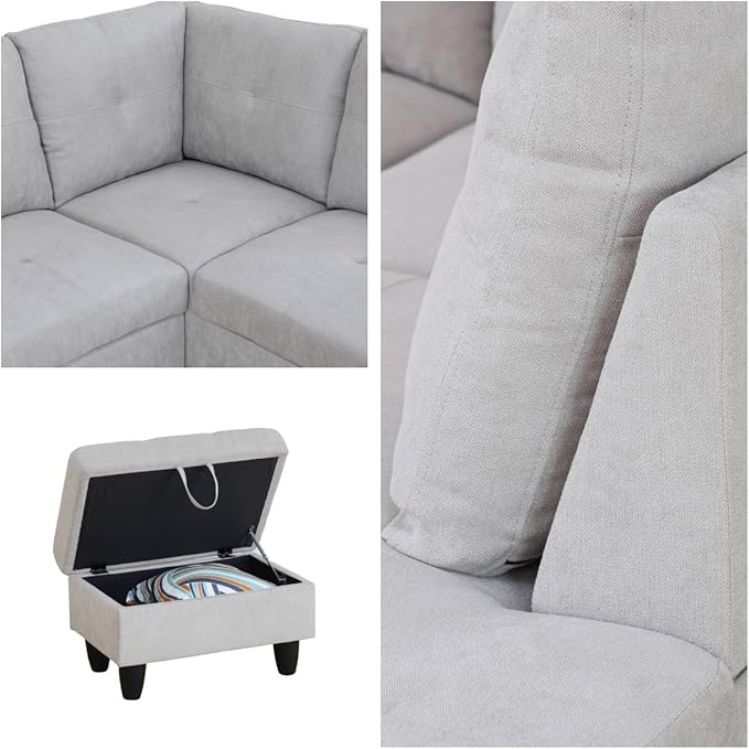 Convertible Sectional Couch, Large L Shaped Couch - Image 6