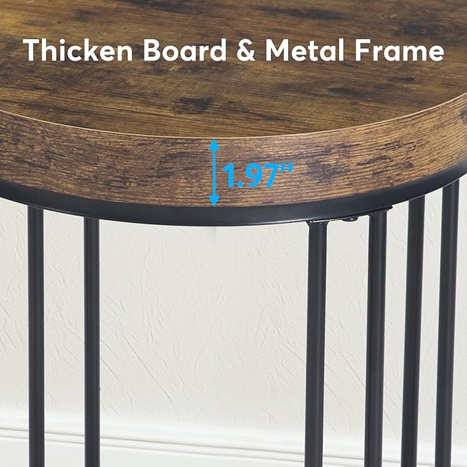 Tribesigns Round End Table, Modern Side Small Accent Nightstand - Image 8