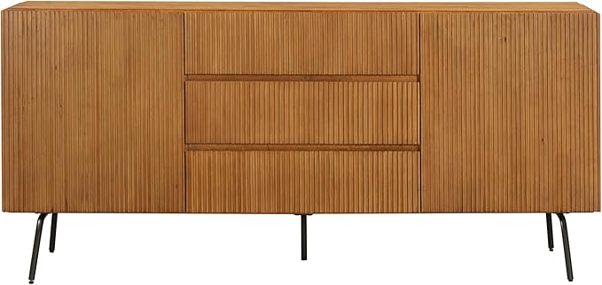 NTC Veil Sideboard with 2 Doors and 3 Drawers, Buffet Cabinet with Vertical - Image 5