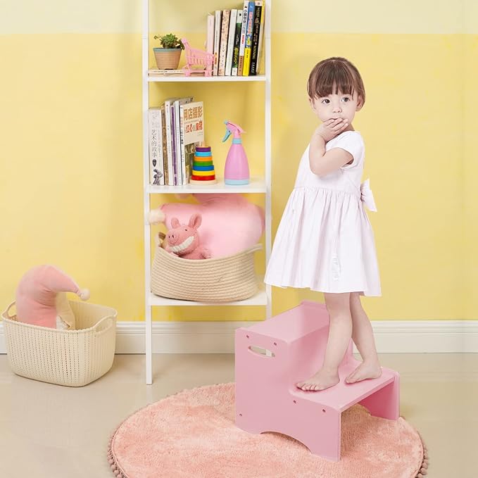 WOOD CITY Wooden Toddler Step Stool - Image 4