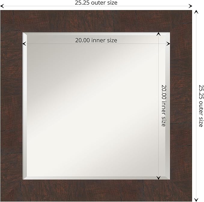 Amanti Art Brown Bathroom Mirror - Image 4