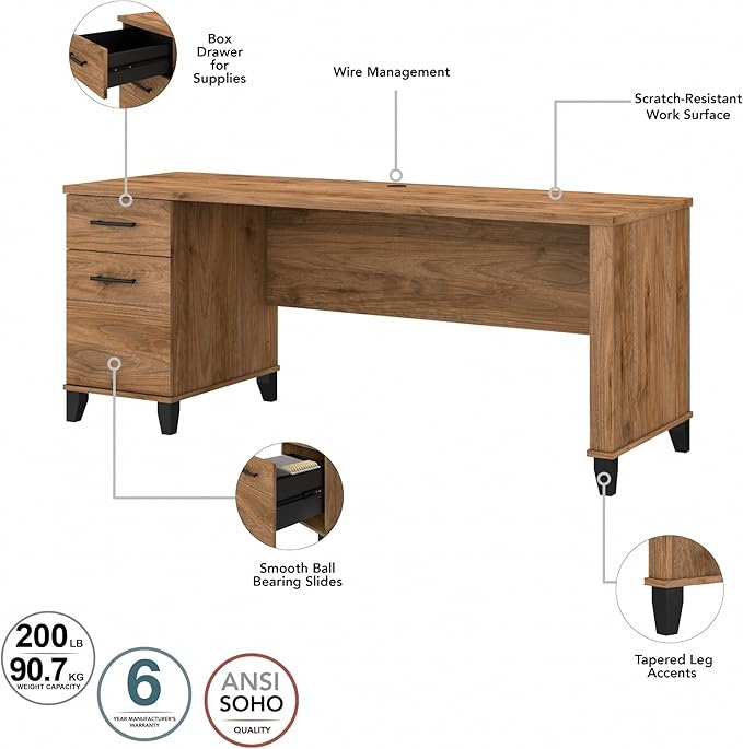 Bush Furniture Somerset 72W 3 Position Sit to Stand L Shaped Desk - Image 10