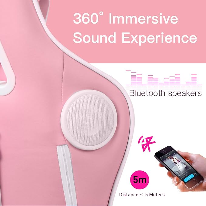 GTRACING Gaming Chair with Footrest Speakers Video Game Chair Bluetooth Music - Image 6