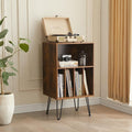 Record Player Stand with Vinyl Storage, Vinyl Record Storage Cabinet Holds Up by Leesingdo
