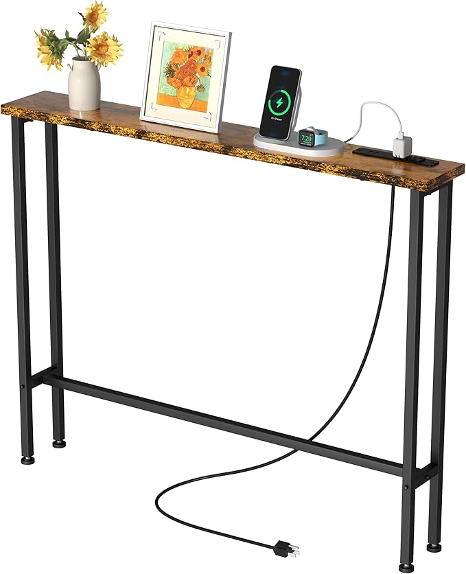 GRLEAF 39" Narrow Console Sofa Table by Unknown