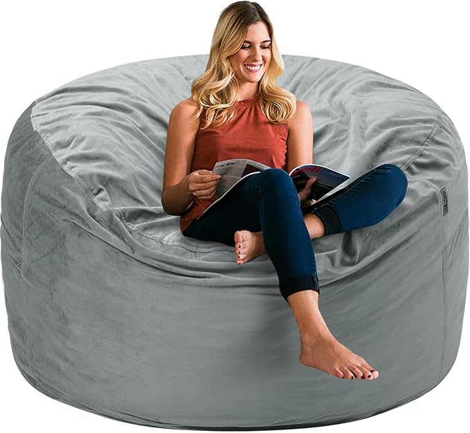 HABUTWAY Bean Bag Chair 3Ft Luxurious Velvet Ultra Soft Fur by HABUTWAYMakeYourLifeComfortable
