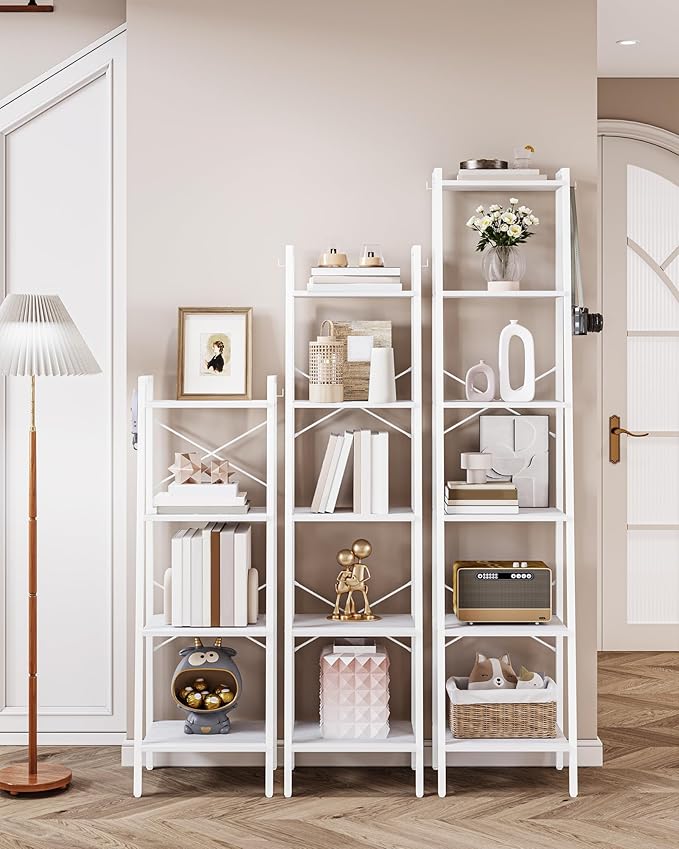 Ladder Shelf, Bookshelf Bookcase, Freestanding Corner Storage Shelve - Image 7