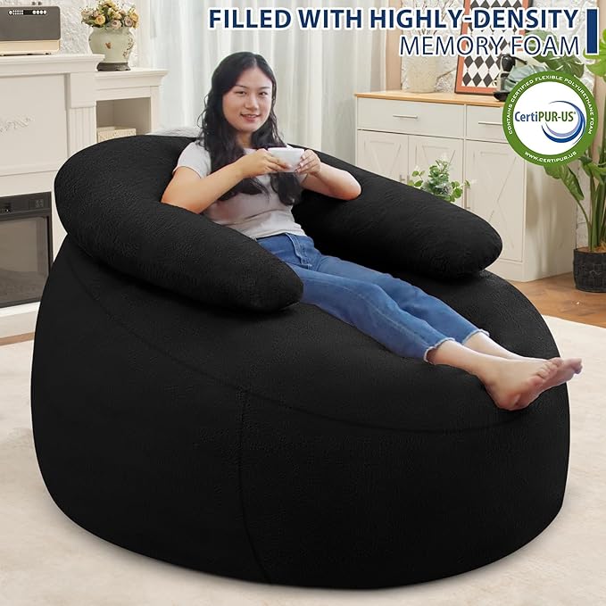 HABUTWAY Bean Bag Chair with U-Shaped Pillow - Image 4