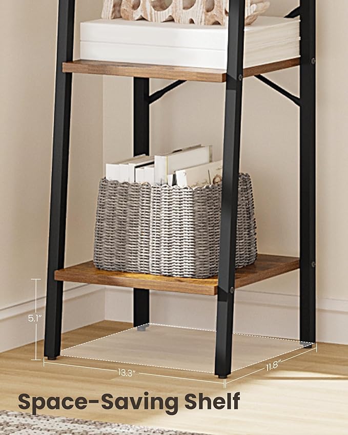 Ladder Shelf, Bookshelf Bookcase, Freestanding Corner Storage Shelve - Image 7