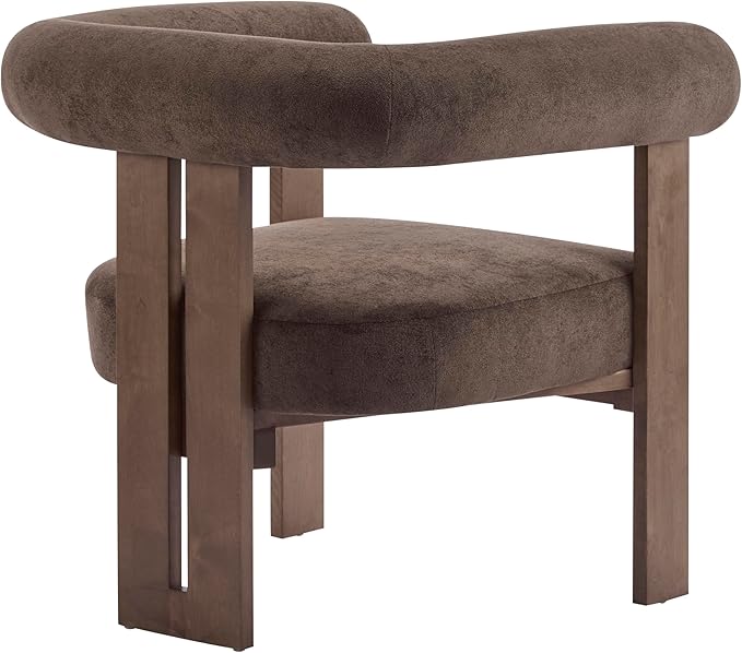 Christopher Knight Home Rones Modern Velvet Upholstered Accent Chair, Wooden - Image 8