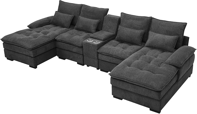 130" U-Shaped Sectional Sofa - Image 4