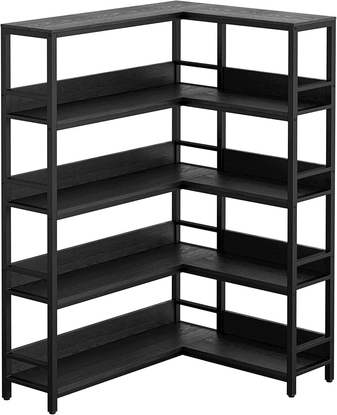 IRONCK Industrial Bookshelves 5 Tiers Corner Bookcases by IRONCK