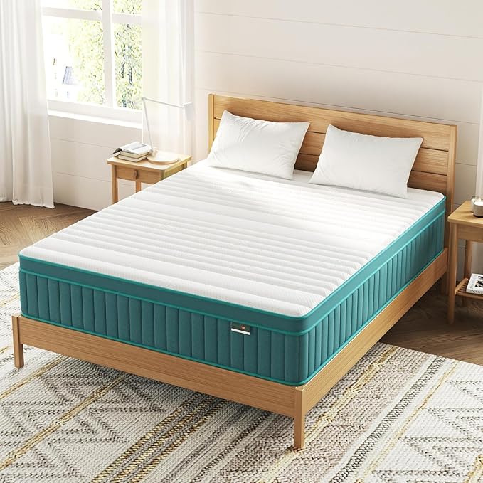Firm Queen Mattress, 14 Inch Cooling-Gel Memory Foam & Pocket Spring Hybrid - Image 5