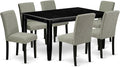 East West Furniture DUAB7-BLK-06 7 Piece Dining Room Table Set Consist of a by EastWestFurniture