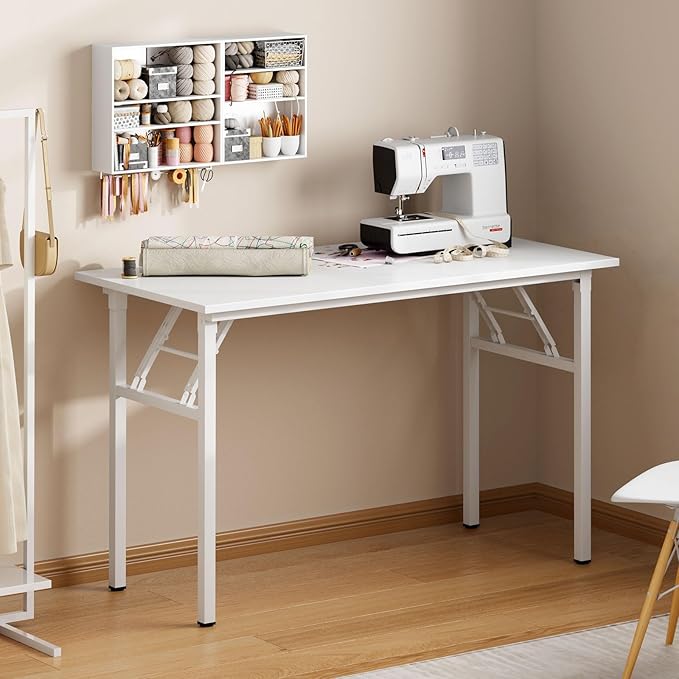 Need Folding Desk for Home Office 39-3/8" Length Modern Folding Table Computer - Image 4