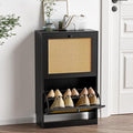 Rattan Shoe Cabinet for Entryway Slim, Entrance Shoe Cabinet by Unknown