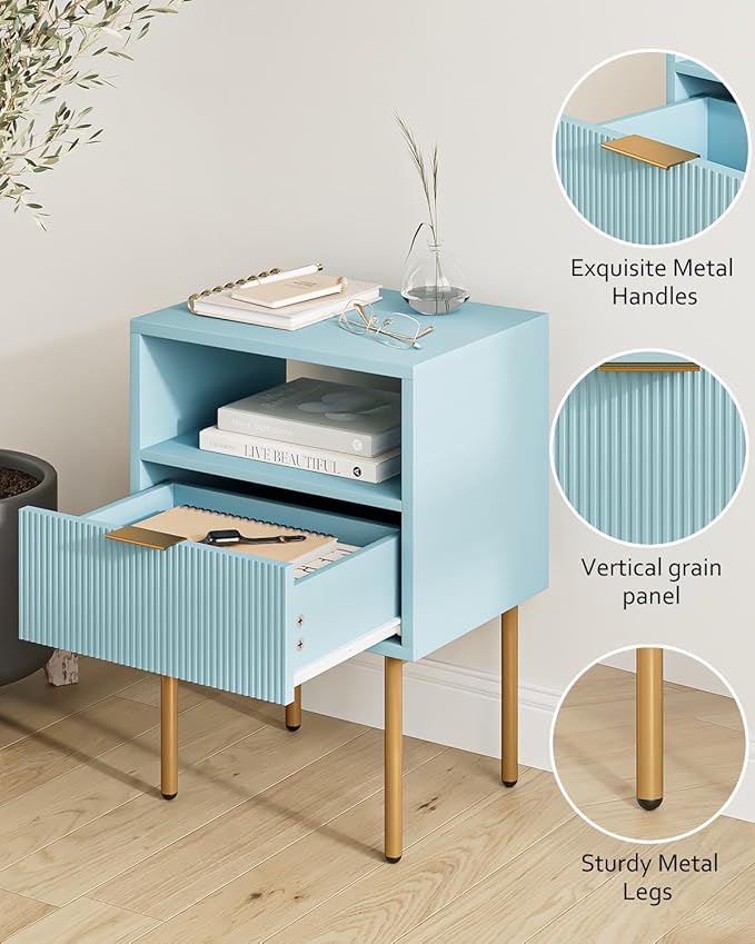 Masupu Night Stand, Mid-Century Modern Bedside Table - Image 3