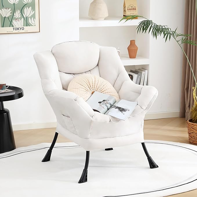 Lazy Chair, Reading Armchair, Large Modern Lounge Accent Chair, Leisure Sofa - Image 6