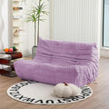 N&V Fireside Loveseat, Mid Century Armless Twin Size Floor Sofa, Soft Premium by NV
