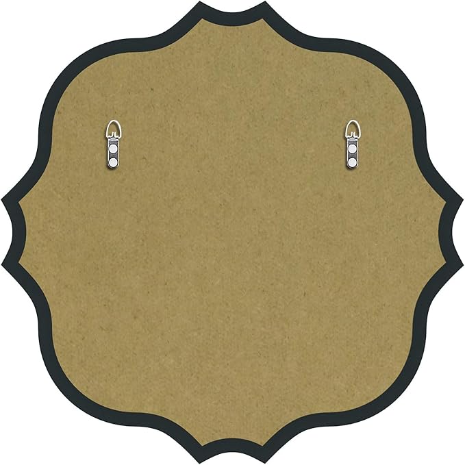 KOHROS Square Scalloped Bathroom Mirror 24" Frameless Beveled Bathroom Vanity - Image 5